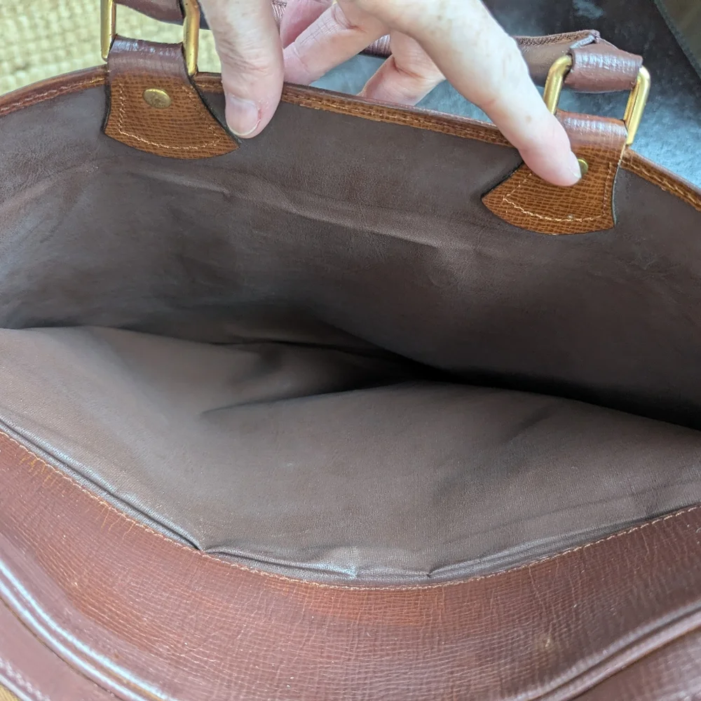 Burberrys Leather Business Bag EUC